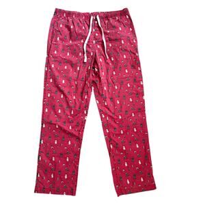 Vineyard Vines Red Dog Print Holiday Pajama Pants Large Cotton Preppy Coastal